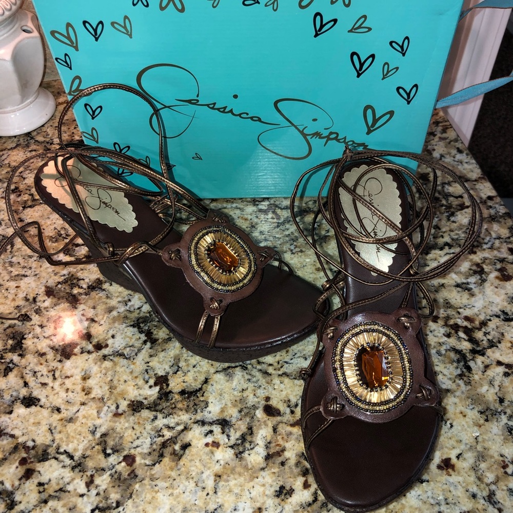 NWT & box!!! Jessica Simpson-Anna wedge, size 8.
